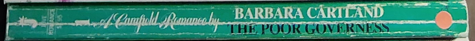 Barbara Cartland  THE POOR GOVERNESS spine of book image