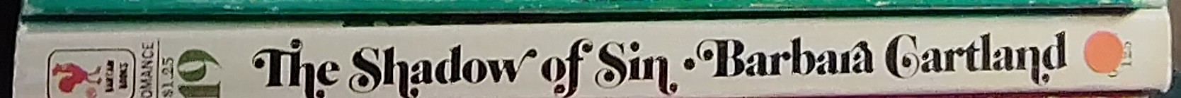 Barbara Cartland  THE SHADOW OF SIN spine of book image