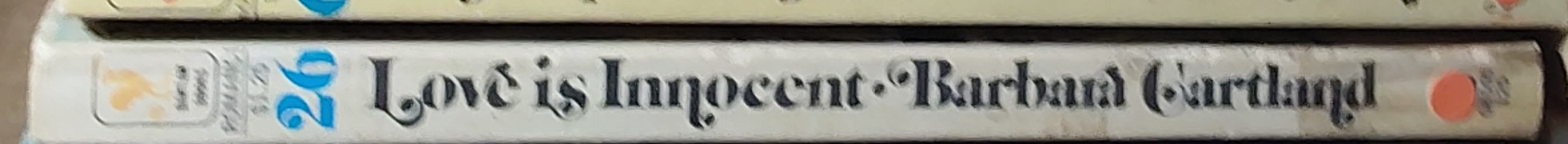 Barbara Cartland  LOVE IS INNOCENT spine of book image