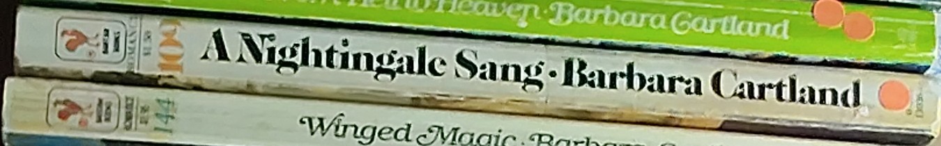Barbara Cartland  A NIGHTINGALE SANG spine of book image