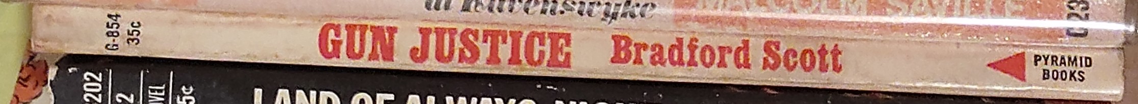 Bradford Scott  GUN JUSTICE spine of book image