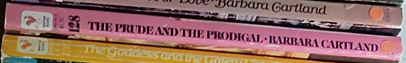Barbara Cartland  THE PRUDE AND THE PRODIGAL spine of book image