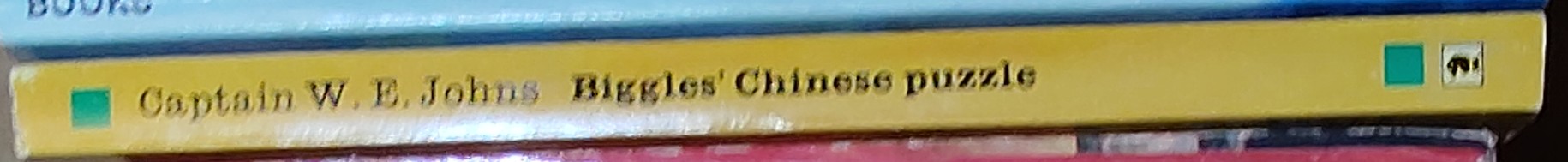 Captain W.E. Johns  BIGGLES' CHINESE PUZZLE spine of book image