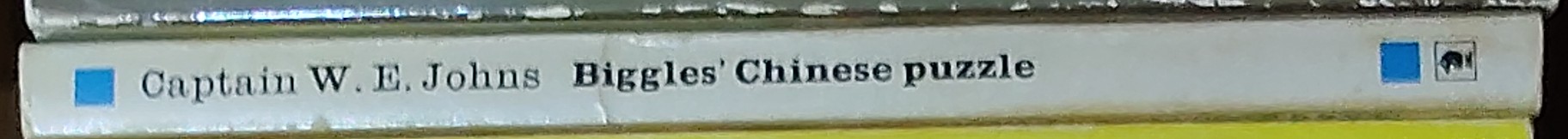 Captain W.E. Johns  BIGGLES' CHINESE PUZZLE spine of book image