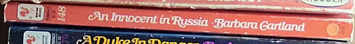Barbara Cartland  AN INNOCENT IN RUSSIA spine of book image