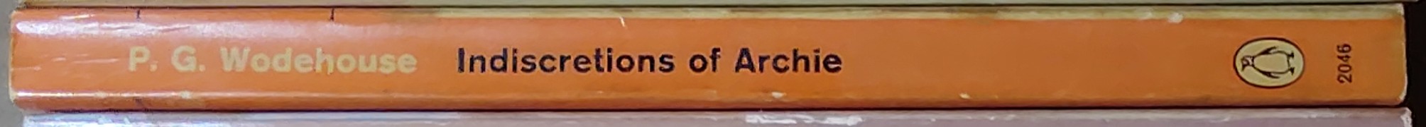P.G. Wodehouse  INDISCRETIONS OF ARCHIE spine of book image