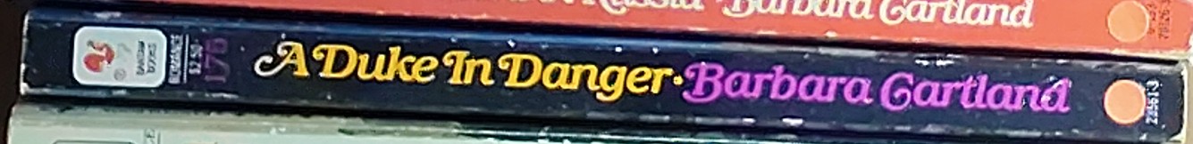 Barbara Cartland  A DUKE IN DANGER spine of book image