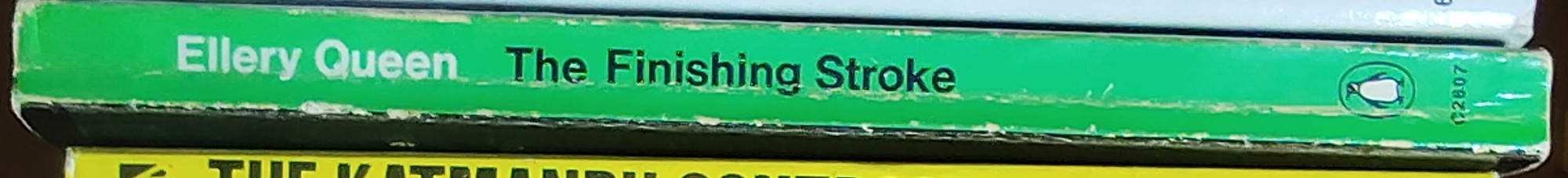 Ellery Queen  THE FINISHING STROKE spine of book image