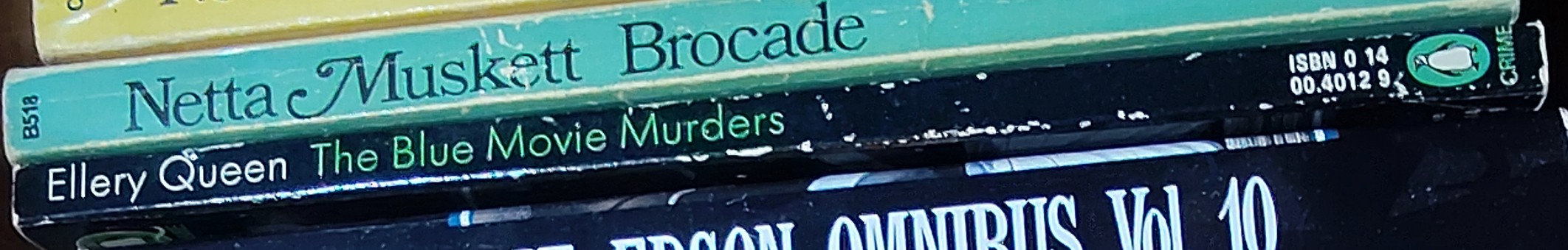 Ellery Queen  THE BLUE MOVIE MURDERS spine of book image