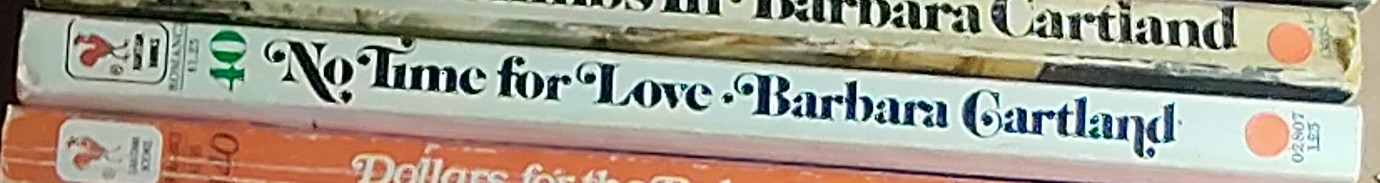 Barbara Cartland  NO TIME FOR LOVE spine of book image