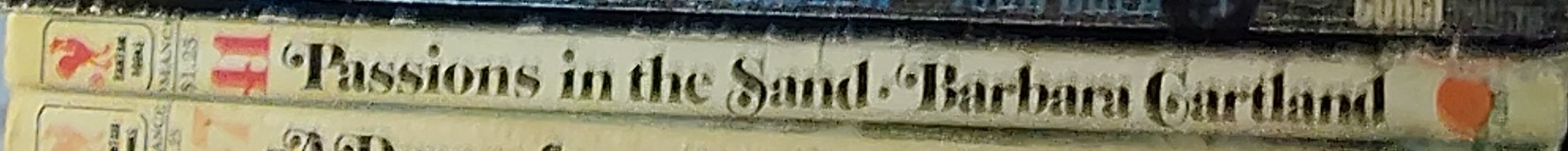 Barbara Cartland  PASSIONS IN THE SAND spine of book image