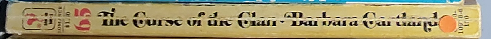 Barbara Cartland  THE CURSE OF THE CLAN spine of book image