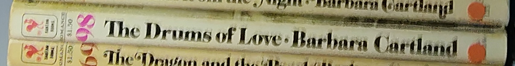 Barbara Cartland  THE DRUMS OF LOVE spine of book image
