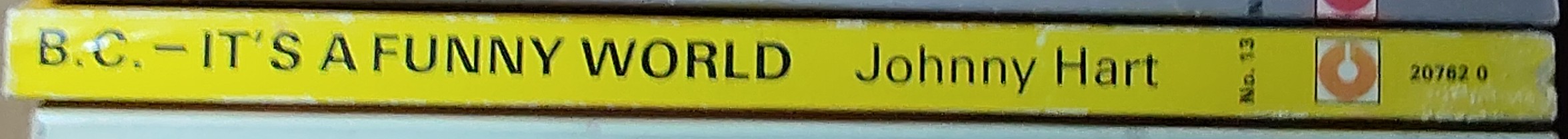 Johnny Hart  B.C. IT'S A FUNNY WORLD spine of book image