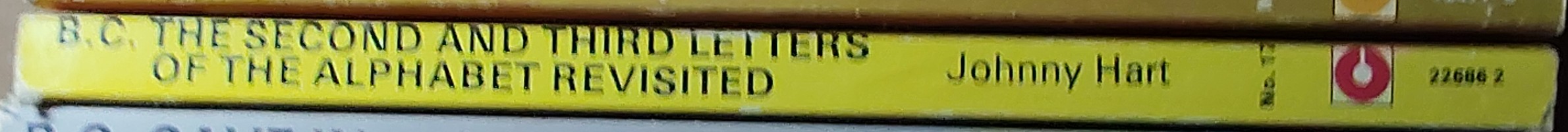 Johnny Hart  B.C. THE SECOND AND THIRD LETTERS OF THE ALPHABET REVISITED spine of book image