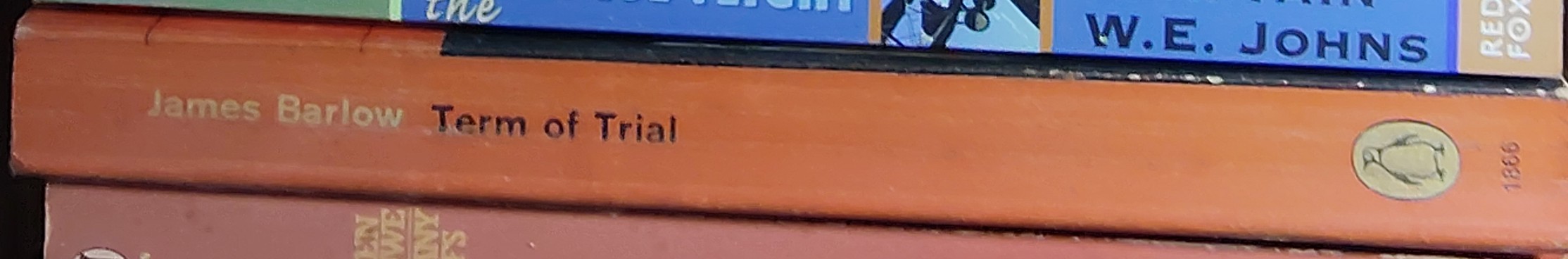 James Barlow  TERM OF TRIAL (Film tie-in: Laurence Olivier) spine of book image