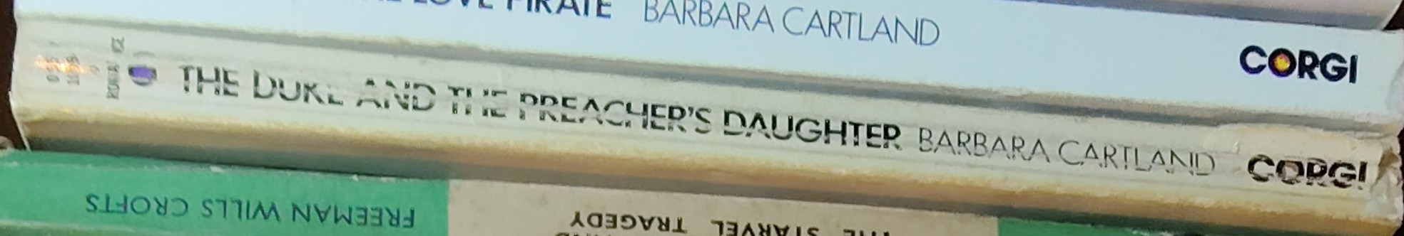 Barbara Cartland  THE DUKE AND THE PREACHER'S DAUGHTER spine of book image