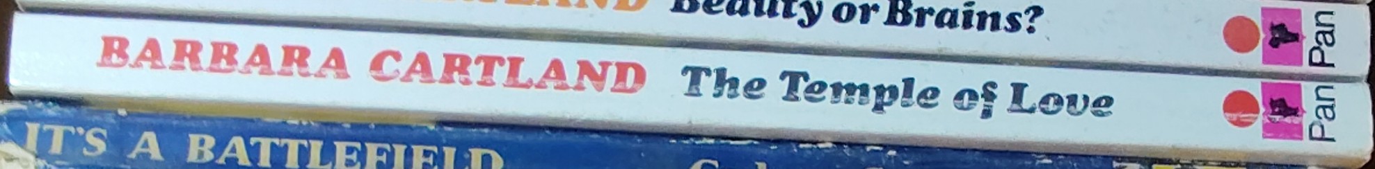 Barbara Cartland  THE TEMPLE OF LOVE spine of book image