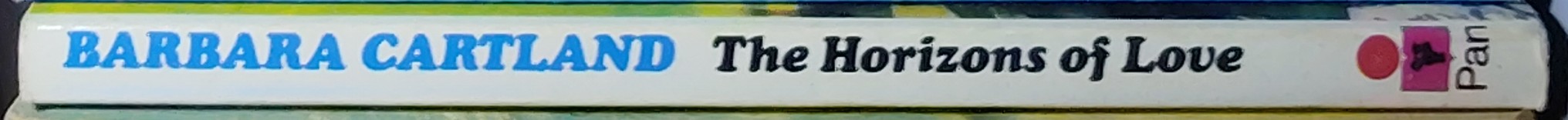 Barbara Cartland  THE HORIZONS OF LOVE spine of book image