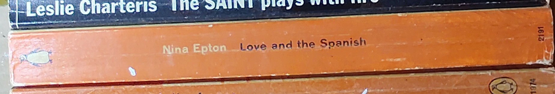 Nina Epton  LOVE AND THE SPANISH spine of book image