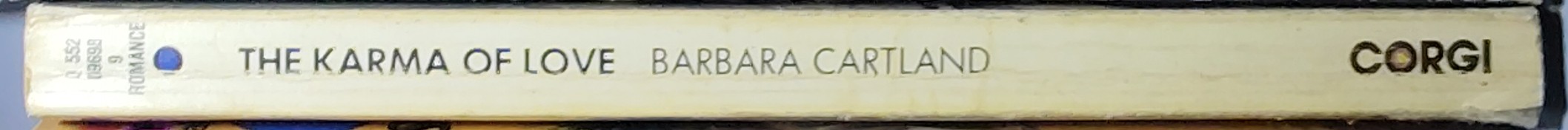 Barbara Cartland  THE KARMA OF LOVE spine of book image