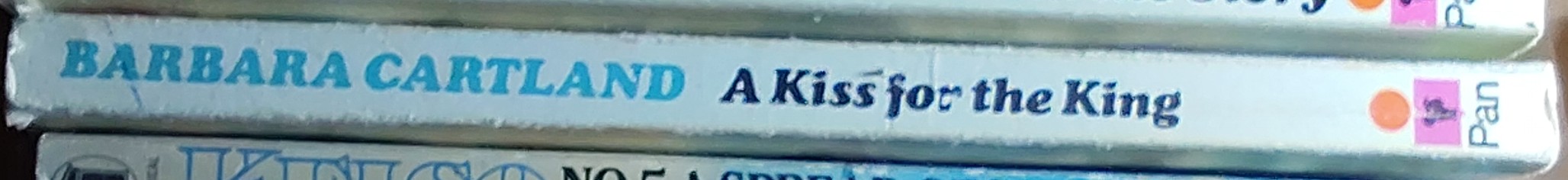Barbara Cartland  A KISS FOR THE KING spine of book image
