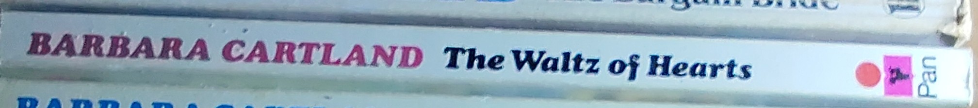 Barbara Cartland  THE WALTZ OF HEARTS spine of book image