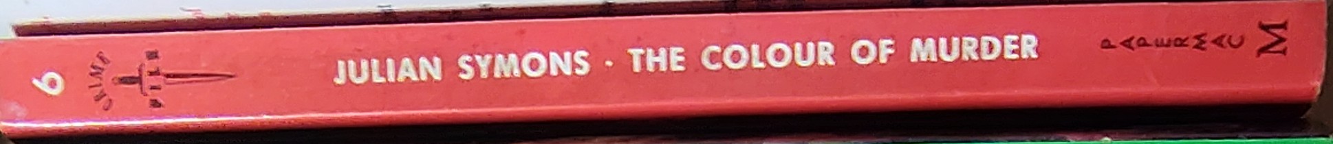 Julian Symons  THE COLOUR OF MURDER spine of book image