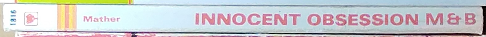 Anne Mather  INNOCENT OBSESSION spine of book image