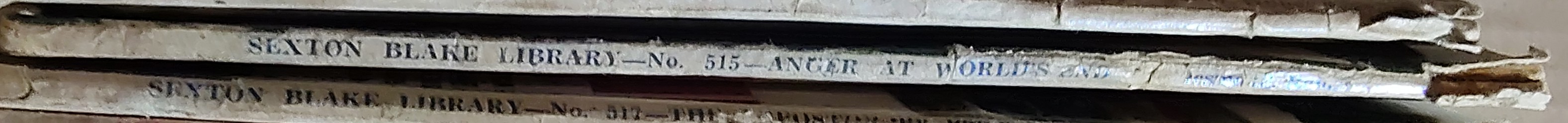 Desmond Reid  ANGER AT WORLD'S END (Sexton Blake) spine of book image