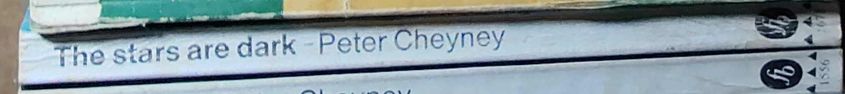 Peter Cheyney  THE STARS ARE DARK spine of book image