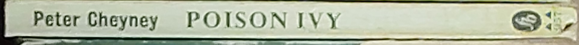 Peter Cheyney  POISON IVY spine of book image