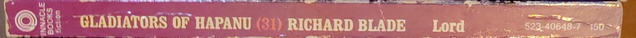 Jeffrey Lord  BLADE 31: GLADIATORS OF HAPANU spine of book image