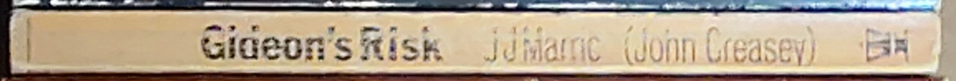 J.J. Marric  GIDEON'S RISK spine of book image