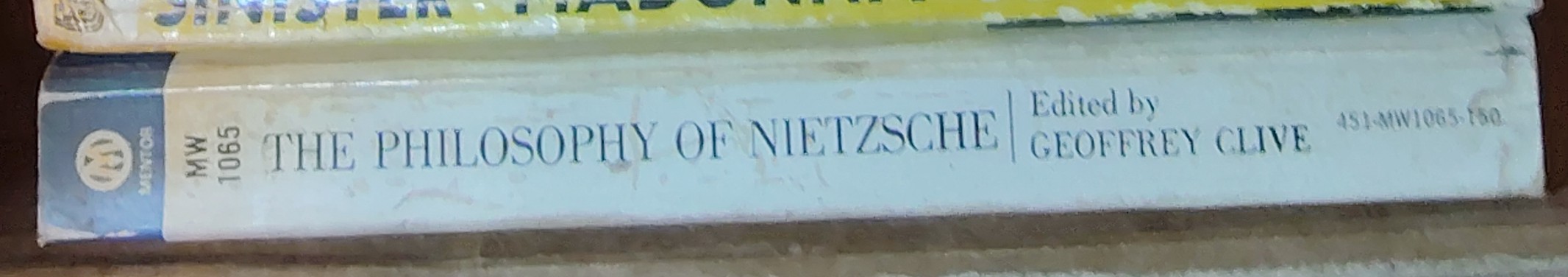 Geoffrey Clive (edits_and_introduces) THE PHILOSOPHY OF NIETZSCHE spine of book image