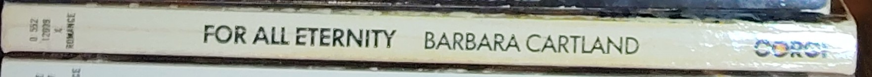 Barbara Cartland  FOR ALL ETERNITY spine of book image