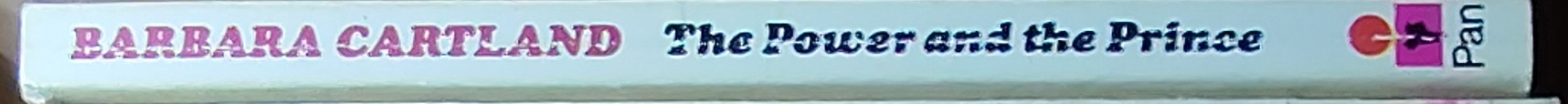Barbara Cartland  THE POWER AND THE PRINCE spine of book image