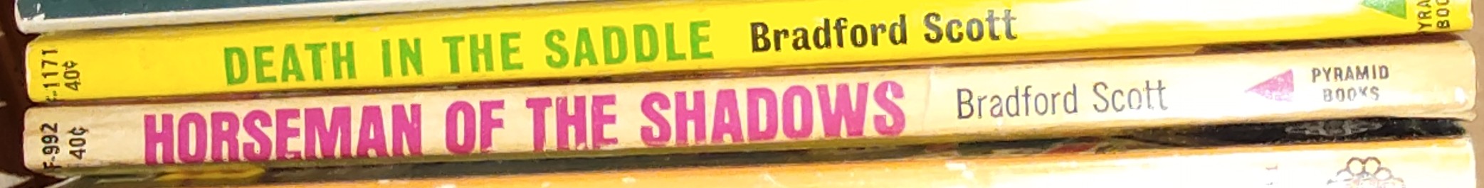 Bradford Scott  HORSEMAN OF THE SHADOWS spine of book image