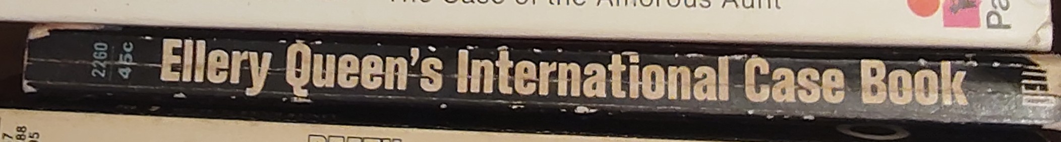 Ellery Queen  ELLERY QUEEN'S INTERNATIONAL CASE BOOK spine of book image