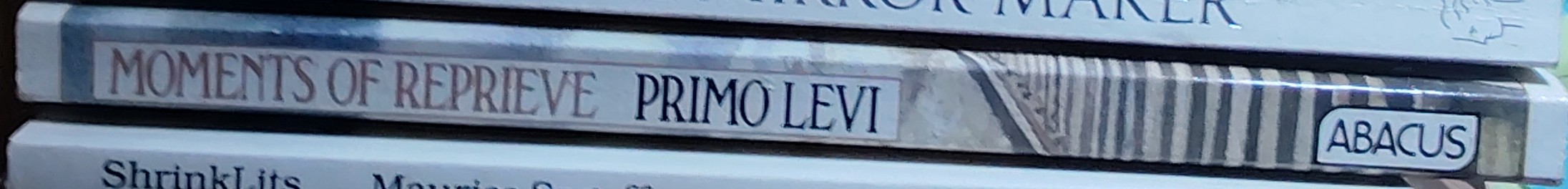Primo Levi  MOMENTS OF REPRIEVE spine of book image