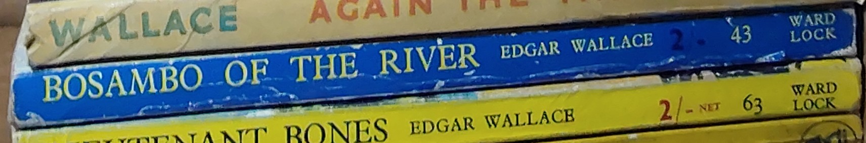 Edgar Wallace  BOSAMBO OF THE RIVER spine of book image