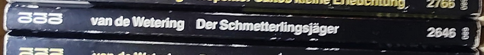 Janwillem van de Wetering  DER SCHMETTERLINGSJAGER spine of book image