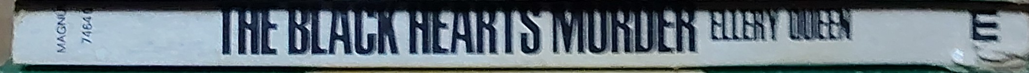 Ellery Queen  THE BLACK HEARTS MURDER spine of book image