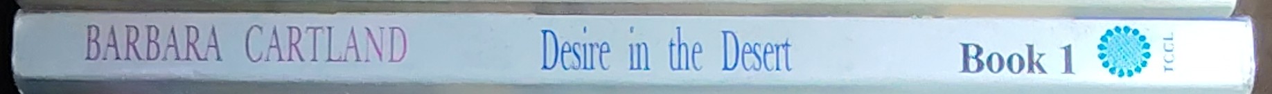 Barbara Cartland  DESIRE IN THE DESERT spine of book image