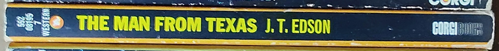 J.T. Edson  THE MAN FROM TEXAS spine of book image