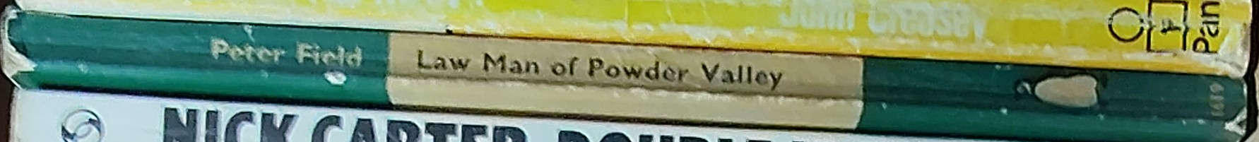Peter Field  LAW MAN OF POWDER VALLEY spine of book image