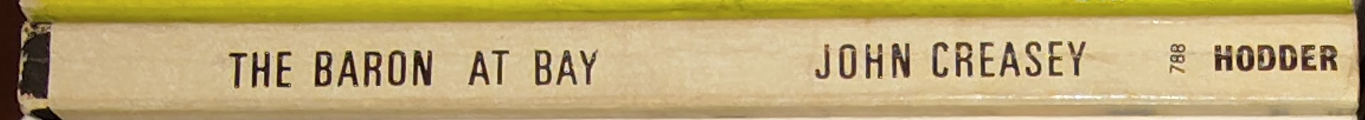 Anthony Morton  THE BARON AT BAY spine of book image