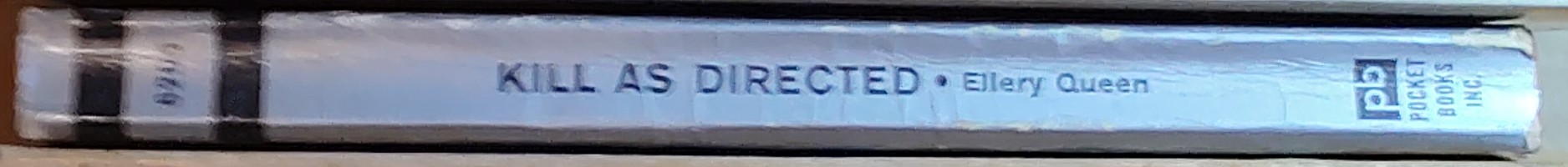Ellery Queen  KILL AS DIRECTED spine of book image