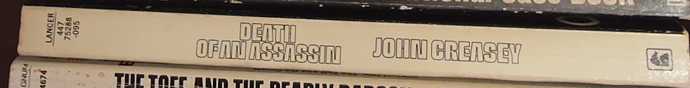 John Creasey  DEATH OF AN ASSASSIN spine of book image