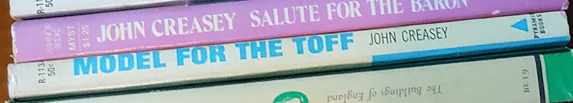 John Creasey  MODEL FOR THE TOFF spine of book image